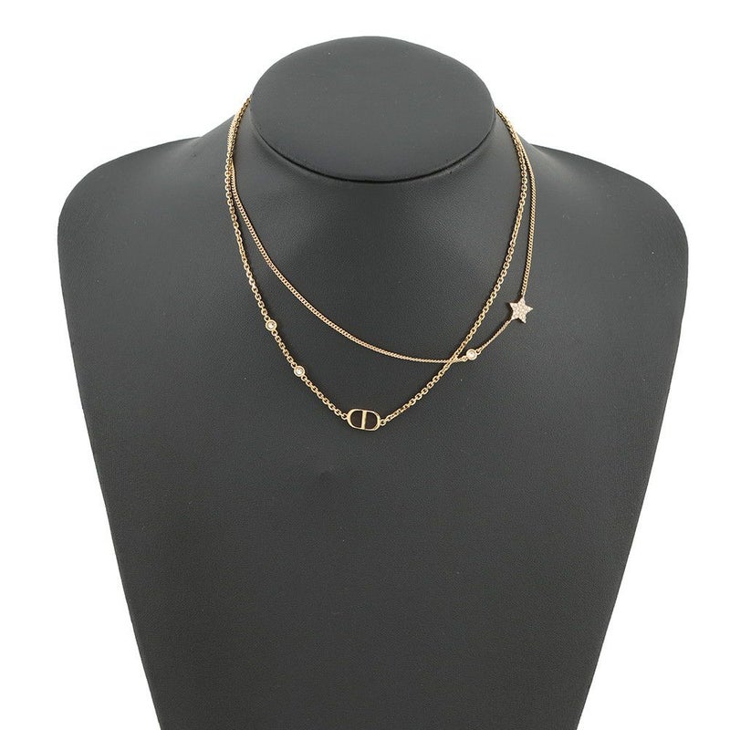 クリスチャン・ディオール ネックレス Petit CD ダブル ネックレス ラインストーン N1155PMTCY_D301 アクセサリー