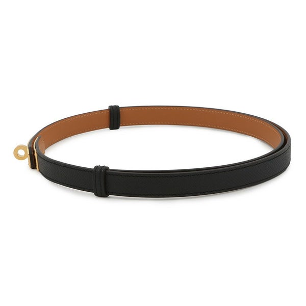エルメス ケリーベルト ブラック/ゴールド金具 エプソン K刻印 HERMES 黒