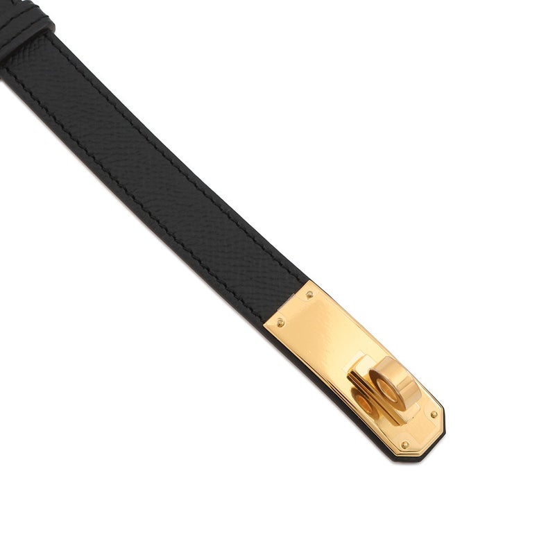 エルメス ケリーベルト ブラック/ゴールド金具 エプソン K刻印 HERMES 黒