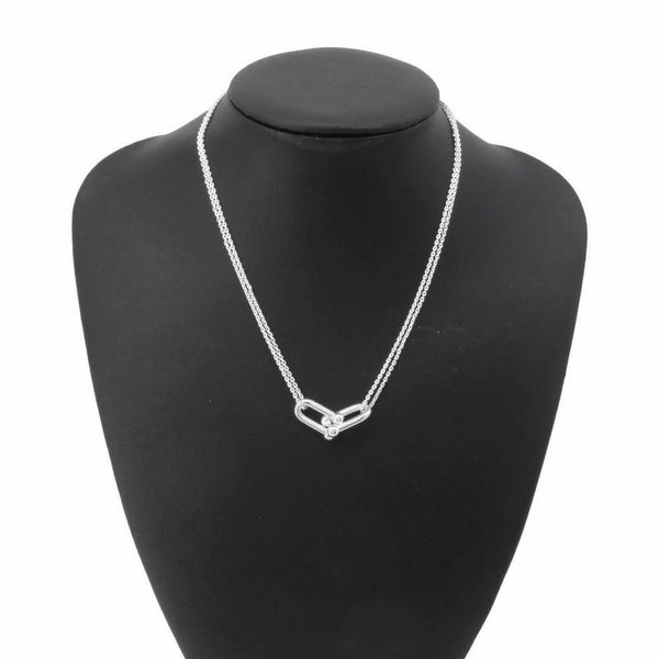 ティファニー ネックレス ラージ ダブル リンク ペンダント SV925シルバー 63104337 Tiffany&Co. ジュエリー