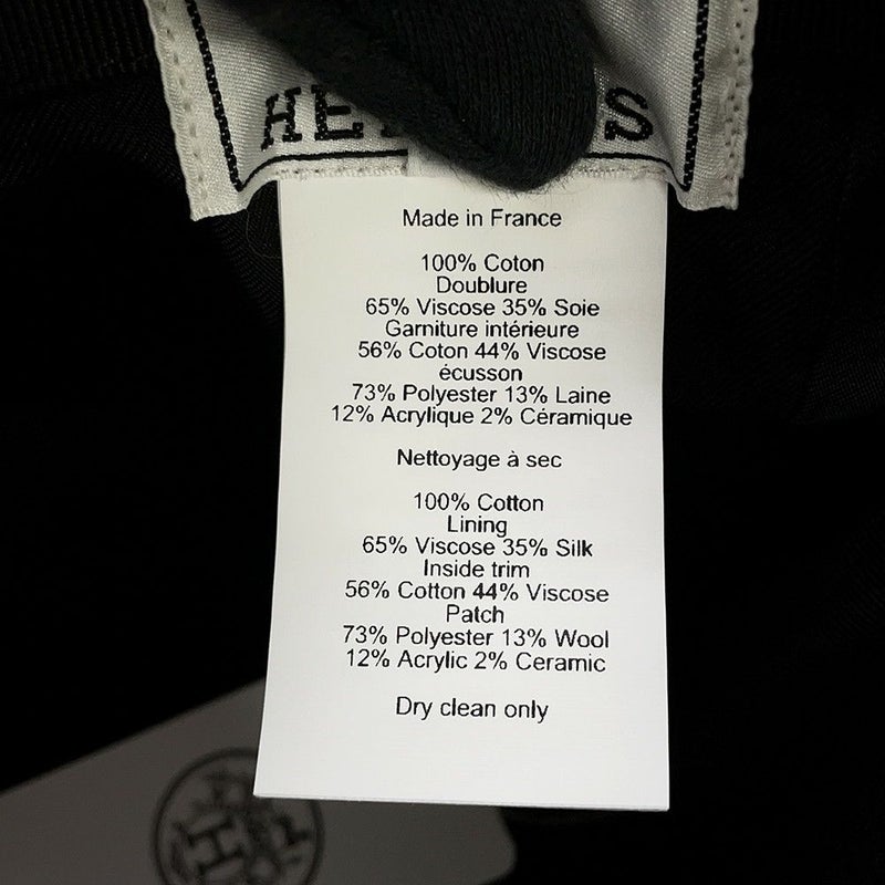 エルメス キャップ デイヴィス・Hセリエ コットン サイズ57 HERMES 帽子 黒