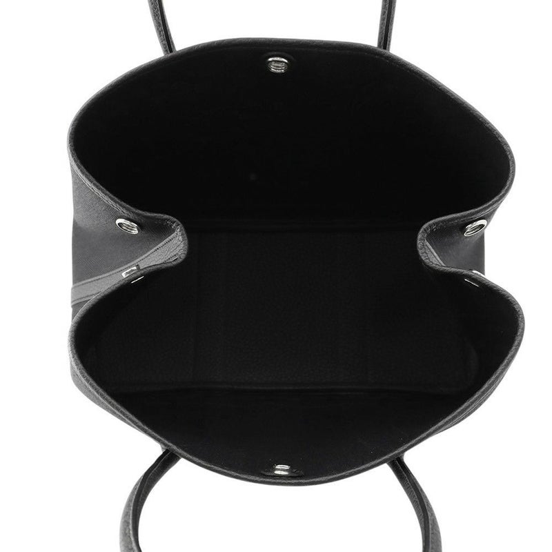 エルメス トートバッグ ガーデンパーティTPM ブラック/シルバー金具 トワルミリタリー/ネゴンダ B刻印 黒