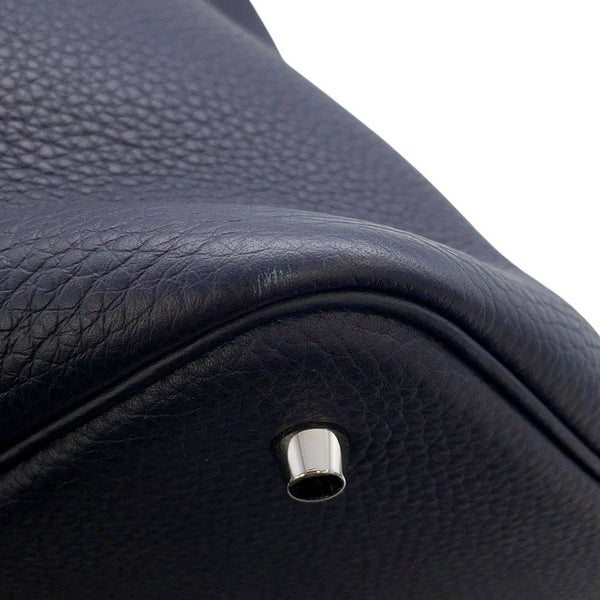 エルメス ハンドバッグ ピコタンロックMM ブルーニュイ/シルバー金具 トリヨンクレマンス Z刻印