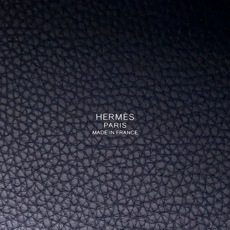 エルメス ハンドバッグ ピコタンロックMM ブルーニュイ/シルバー金具 トリヨンクレマンス Z刻印