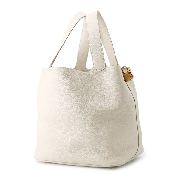 エルメス ハンドバッグ ピコタンロックGM ベトン/ゴールド金具 トリヨンクレマンス C刻印