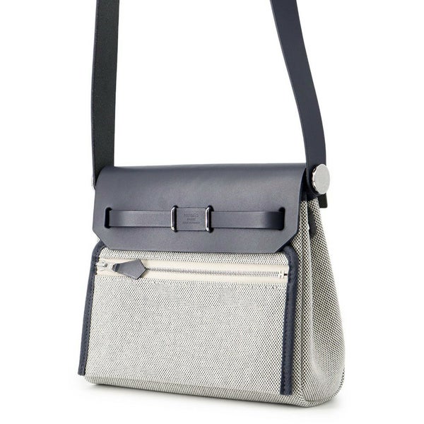 エルメス ショルダーバッグ エールバッグジップ ミニ アルドワーズ/エクリュ/シルバー金具 トワルミリタリー/ヴァッシュハンター K刻印