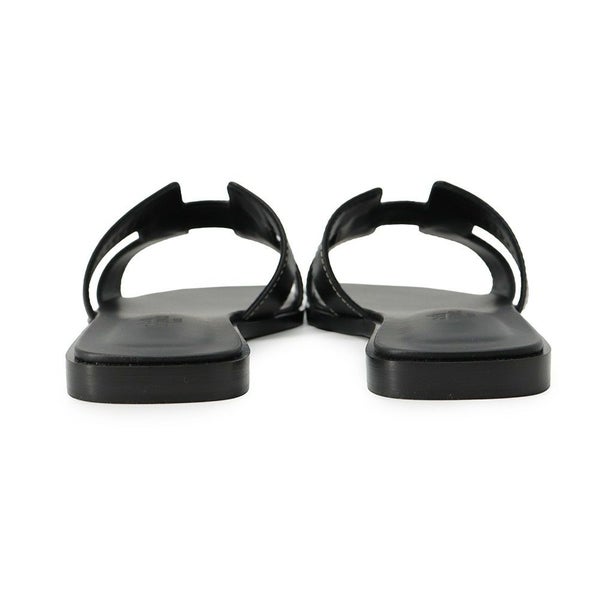 エルメス サンダル オラン レザー レディースサイズ36 HERMES 靴 黒