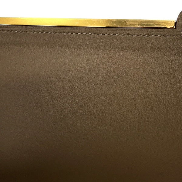 エルメス ショルダーバッグ ゲタ エトゥープ/ゴールド金具 シェブルミゾル B刻印 HERMES バッグ