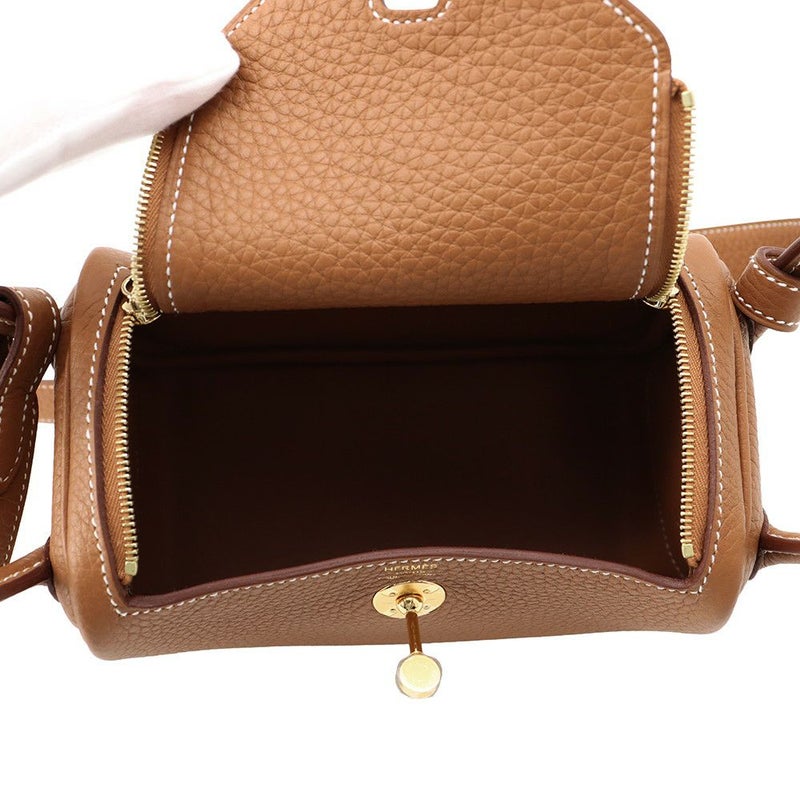 エルメス リンディ ミニ ゴールド/ゴールド金具 トリヨンクレマンス K刻印 2wayショルダー