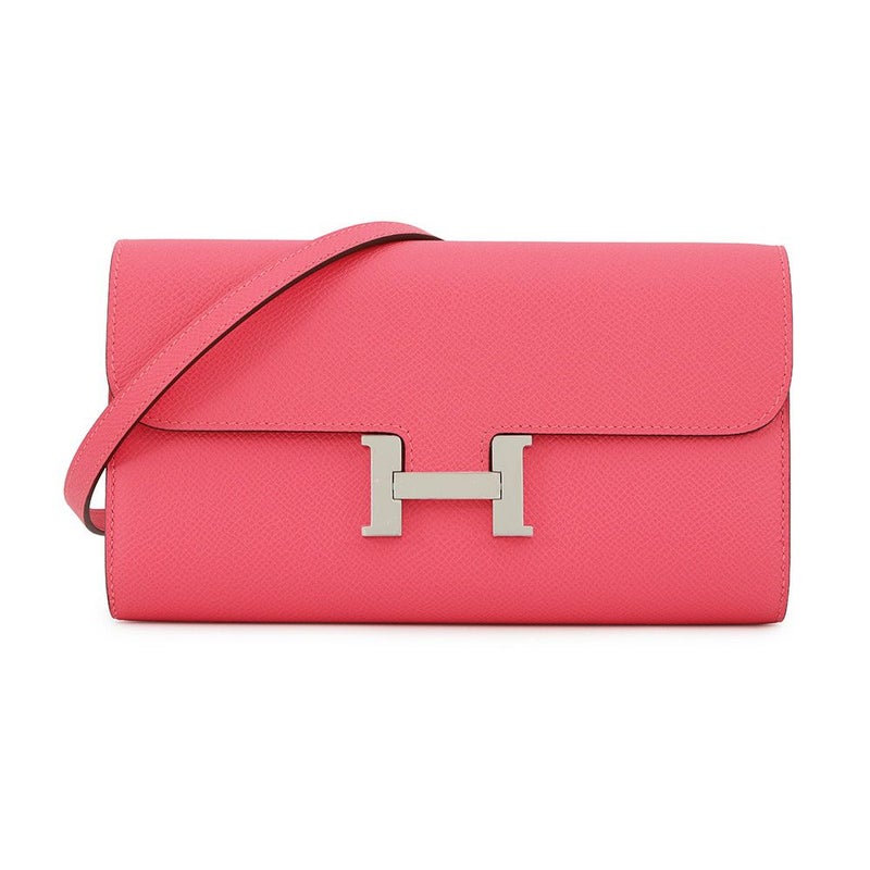 エルメス 長財布 コンスタンス トゥーゴー ロング ローズアザレ/シルバー金具 エプソン K刻印