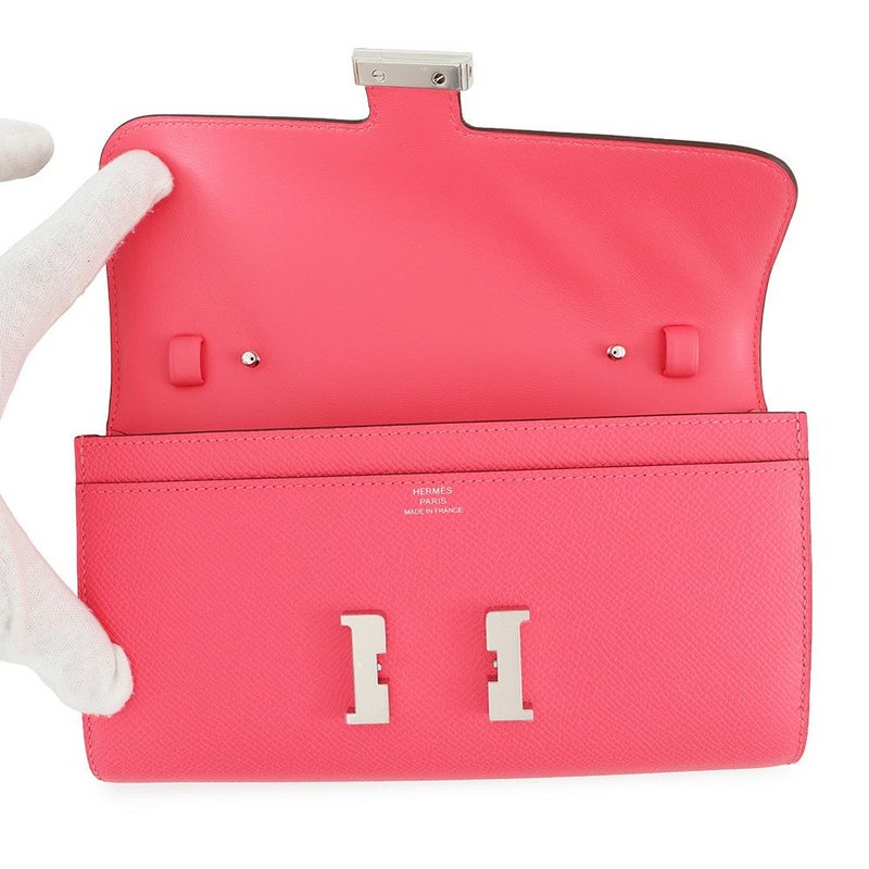 エルメス 長財布 コンスタンス トゥーゴー ロング ローズアザレ/シルバー金具 エプソン K刻印