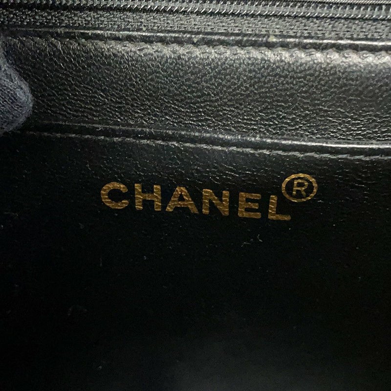 シャネル チェーンショルダーバッグ マドモアゼル ココマーク キャビアスキン CHANEL 黒
