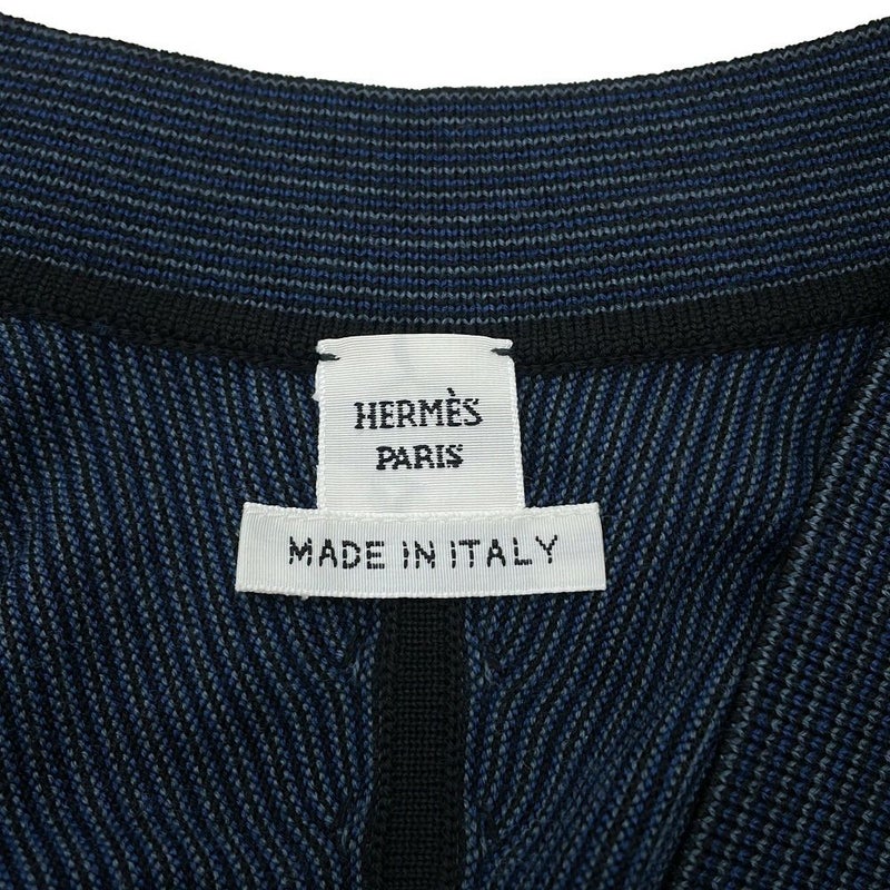 エルメス カーディガン ツイルレーヌ・ロングスリーブ キャンディ・リブリス プリント レディースサイズ34