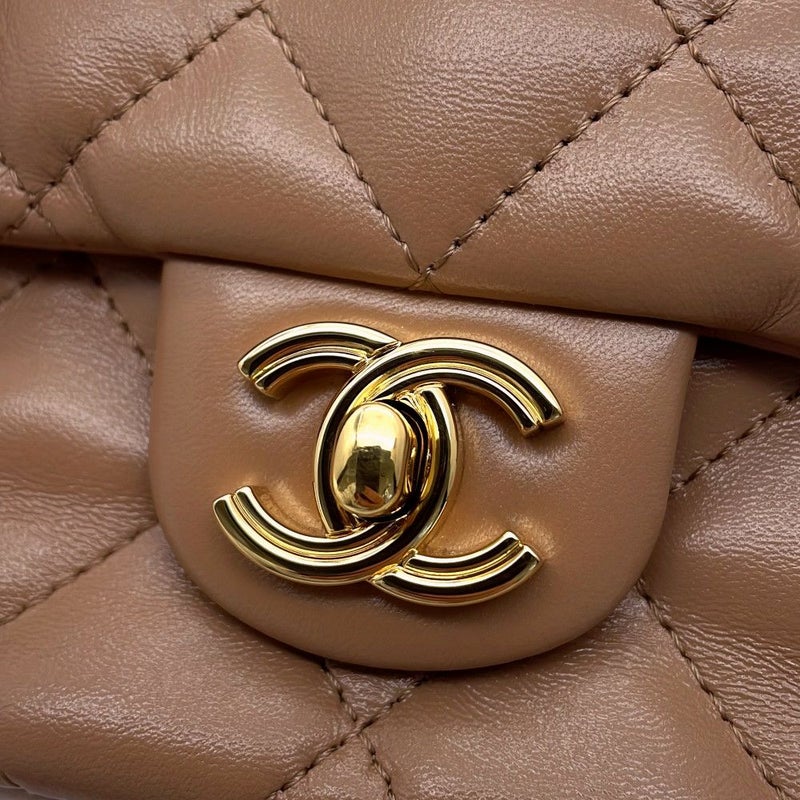 シャネル ハンドバッグ マトラッセ ココマーク トップハンドル スモール シャイニーラムスキン AS4023 2way