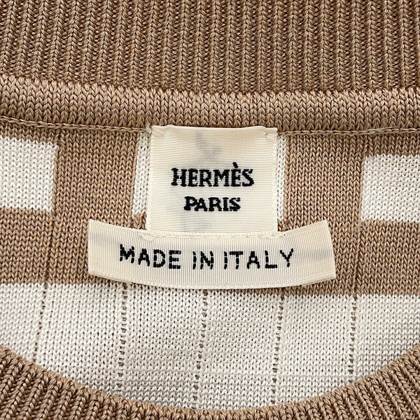 エルメス ワンピース ノースリーブドレス モザイクモチーフ シルク レディースサイズ38 HERMES トップス