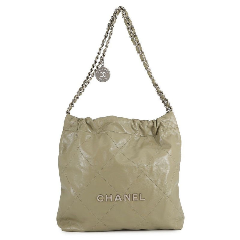 シャネル ハンドバッグ CHANEL 22 マトラッセ スモール シャイニーカーフレザー AS3260 CHANEL ポーチ付き