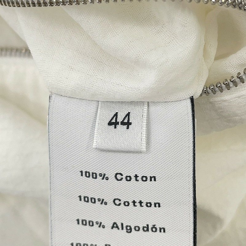 エルメス 半袖シャツ ジップアップ ショートスリーブオーバーシャツ メンズサイズ44 HERMES トップス 白