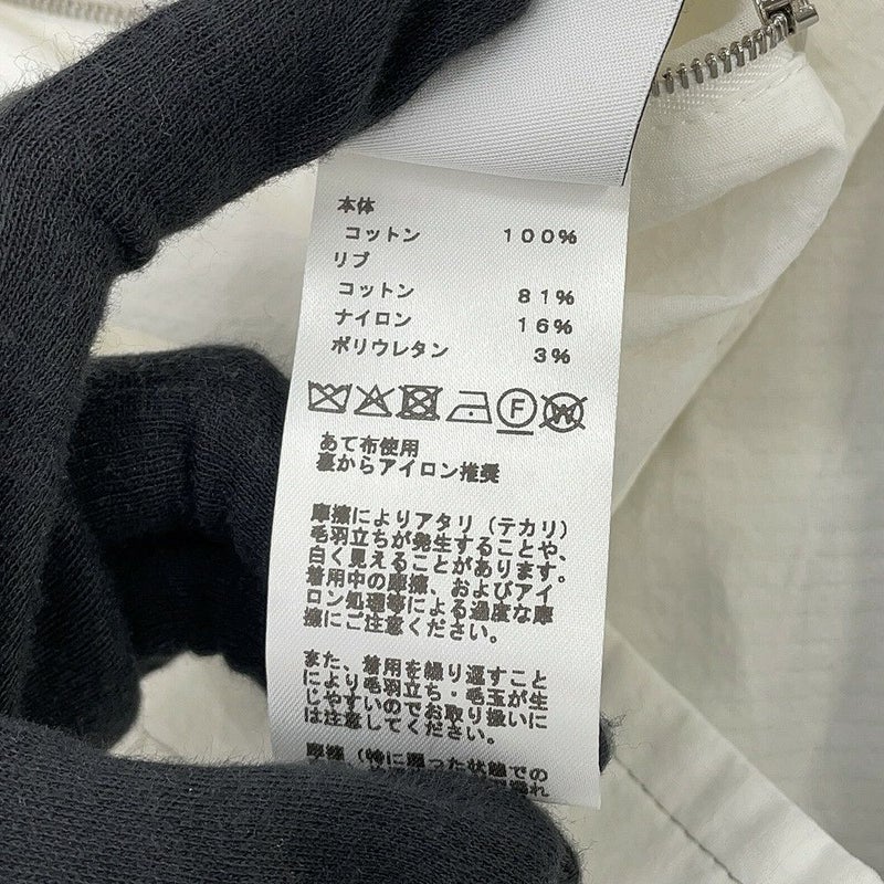 エルメス 半袖シャツ ジップアップ ショートスリーブオーバーシャツ メンズサイズ44 HERMES トップス 白