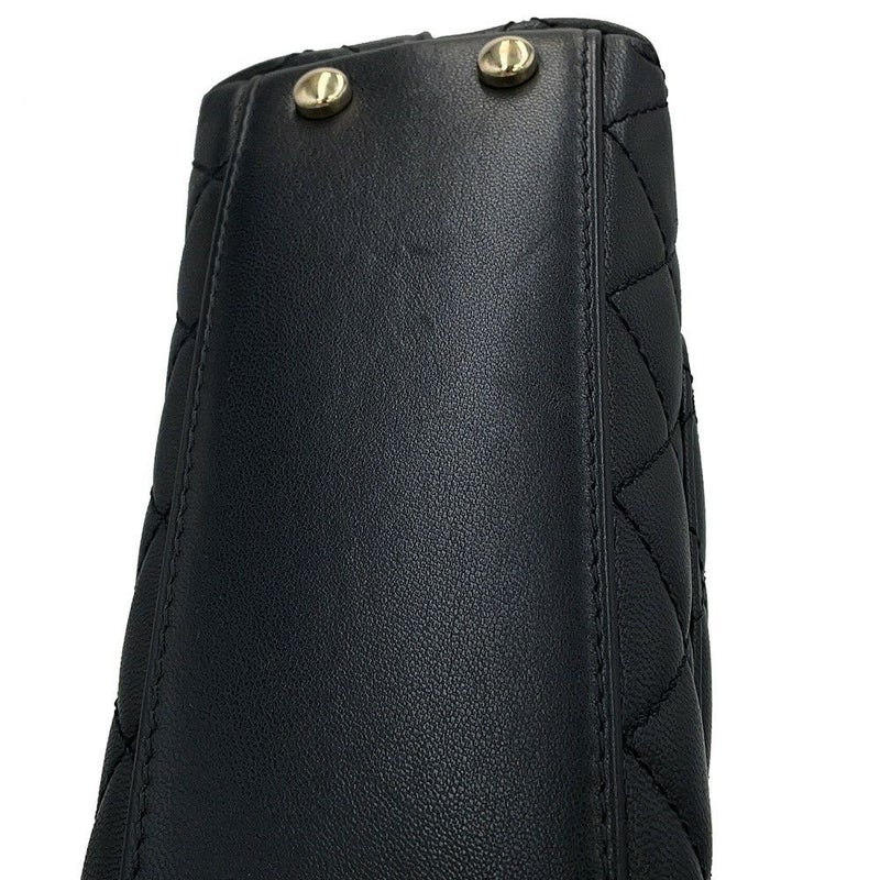 シャネル ハンドバッグ ココマーク マトラッセ トップハンドル ミニ フラップ レザー AS2215 CHANEL 2way 黒