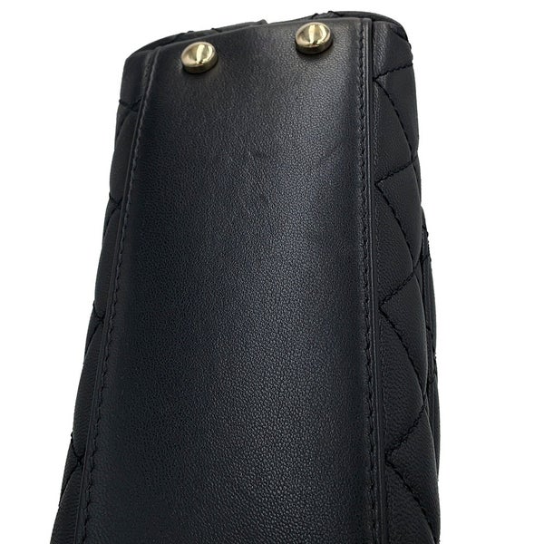 シャネル ハンドバッグ ココマーク マトラッセ トップハンドル ミニ フラップ レザー AS2215 CHANEL 2way 黒