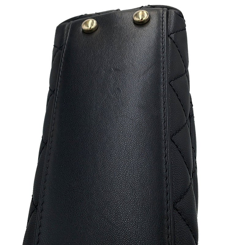 シャネル ハンドバッグ ココマーク マトラッセ トップハンドル ミニ フラップ レザー AS2215 CHANEL 2way 黒