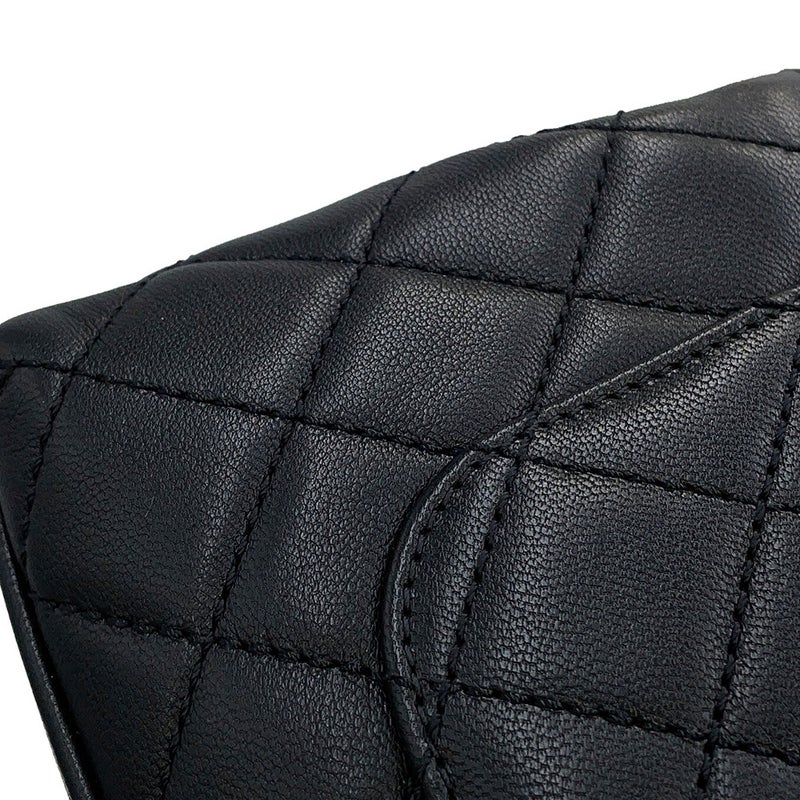 シャネル ハンドバッグ ココマーク マトラッセ トップハンドル ミニ フラップ レザー AS2215 CHANEL 2way 黒