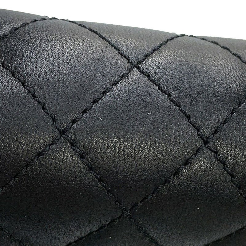 シャネル ハンドバッグ ココマーク マトラッセ トップハンドル ミニ フラップ レザー AS2215 CHANEL 2way 黒