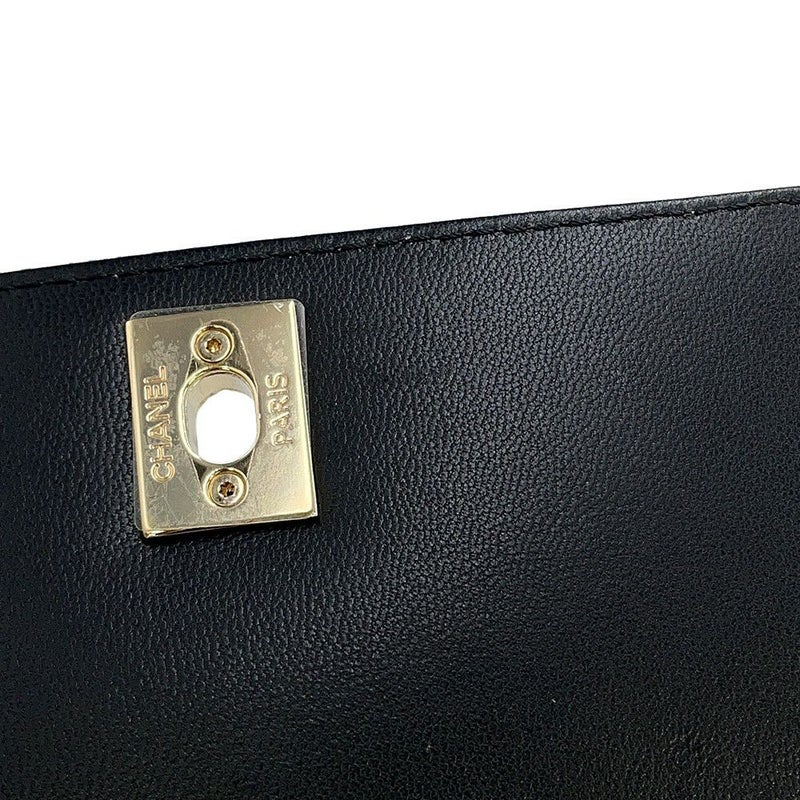 シャネル ハンドバッグ ココマーク マトラッセ トップハンドル ミニ フラップ レザー AS2215 CHANEL 2way 黒