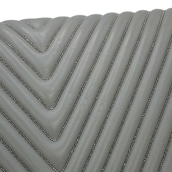 シャネル チェーンショルダーバッグ シェブロン ボーイシャネル ラージ ラムスキン ビーズ CHANEL Vステッチ