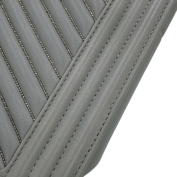 シャネル チェーンショルダーバッグ シェブロン ボーイシャネル ラージ ラムスキン ビーズ CHANEL Vステッチ