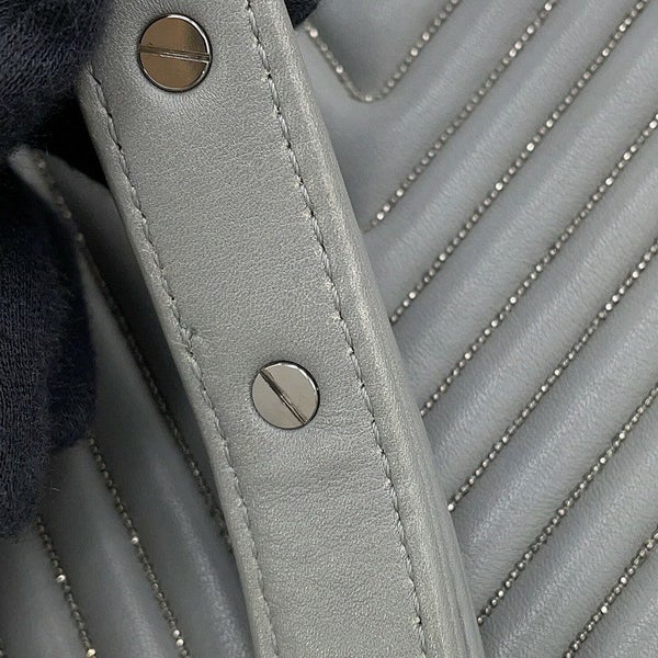 シャネル チェーンショルダーバッグ シェブロン ボーイシャネル ラージ ラムスキン ビーズ CHANEL Vステッチ