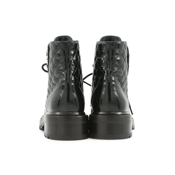 シャネル ショートブーツ マトラッセ ココマーク CHANEL19 レザー レディースサイズ38 G36424 CHANEL 靴 黒