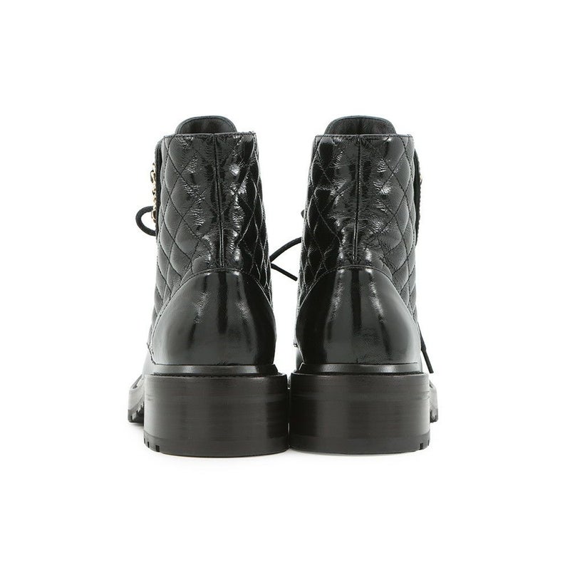 シャネル ショートブーツ マトラッセ ココマーク CHANEL19 レザー レディースサイズ38 G36424 CHANEL 靴 黒