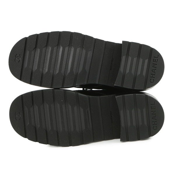 シャネル ショートブーツ マトラッセ ココマーク CHANEL19 レザー レディースサイズ38 G36424 CHANEL 靴 黒