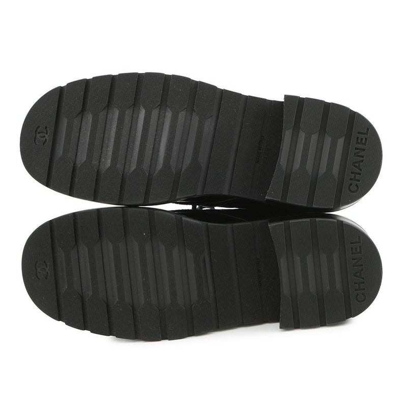 シャネル ショートブーツ マトラッセ ココマーク CHANEL19 レザー レディースサイズ38 G36424 CHANEL 靴 黒