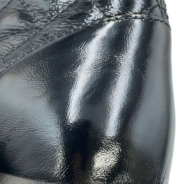 シャネル ショートブーツ マトラッセ ココマーク CHANEL19 レザー レディースサイズ38 G36424 CHANEL 靴 黒