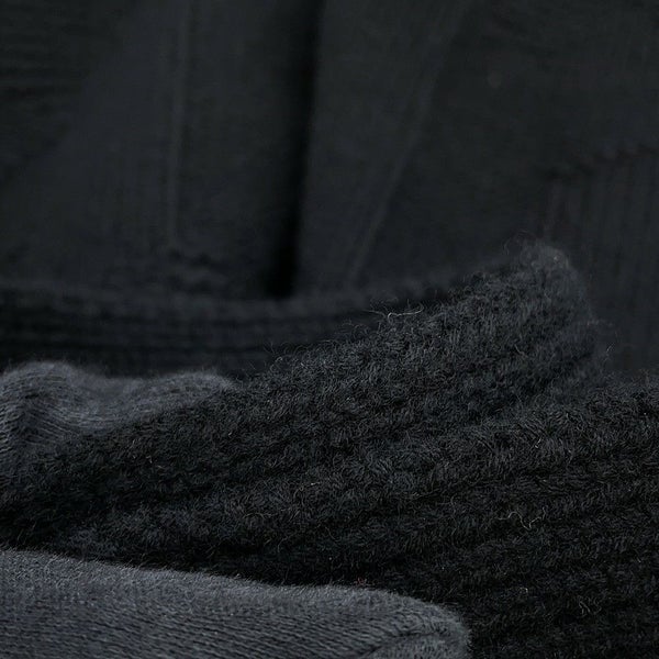 エルメス ポンチョ Hモチーフ レクタングラー ケープ ウール レディースサイズ34 HERMES アウター 黒