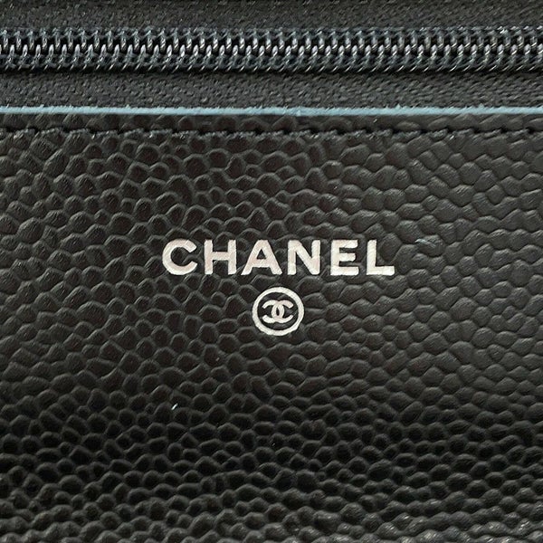 シャネル チェーンウォレット マトラッセ ココマーク キャビアスキン AP0250 CHANEL 財布 黒