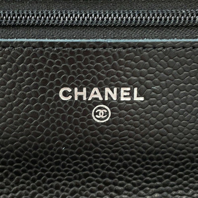 シャネル チェーンウォレット マトラッセ ココマーク キャビアスキン AP0250 CHANEL 財布 黒