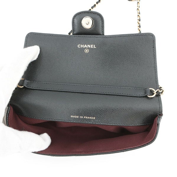 シャネル アイウェアケース マトラッセ ココマーク キャビアスキン AP2044 CHANEL 眼鏡ケース キルティング 黒