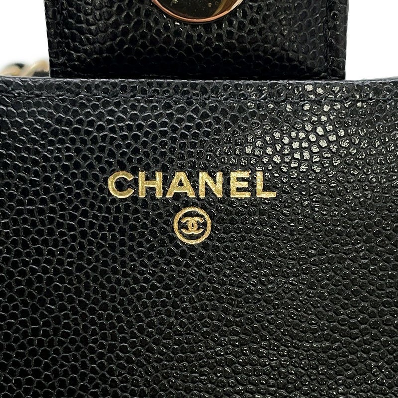 シャネル アイウェアケース マトラッセ ココマーク キャビアスキン AP2044 CHANEL 眼鏡ケース キルティング 黒