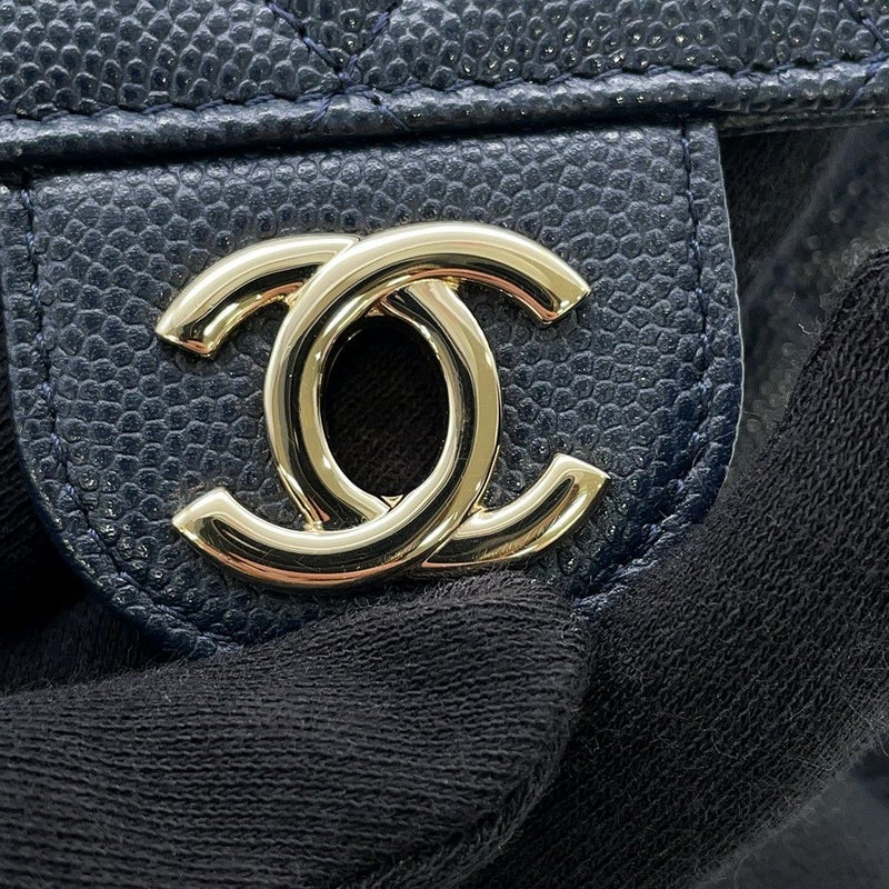 シャネル フォンケース マトラッセ キャビアスキン AP0249 バッグ ポーチ ネイビー