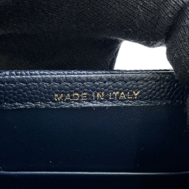 シャネル フォンケース マトラッセ キャビアスキン AP0249 バッグ ポーチ ネイビー