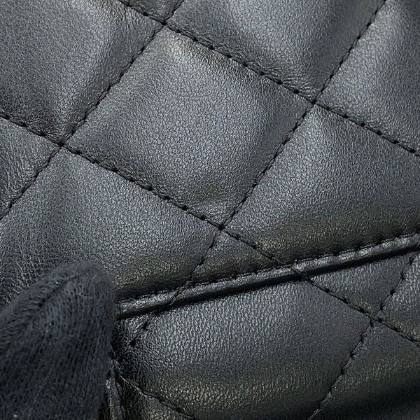 シャネル チェーンショルダーバッグ マトラッセ ココマーク ヴァニティバッグ ラムスキン AP2199 CHANEL 黒 バニティ