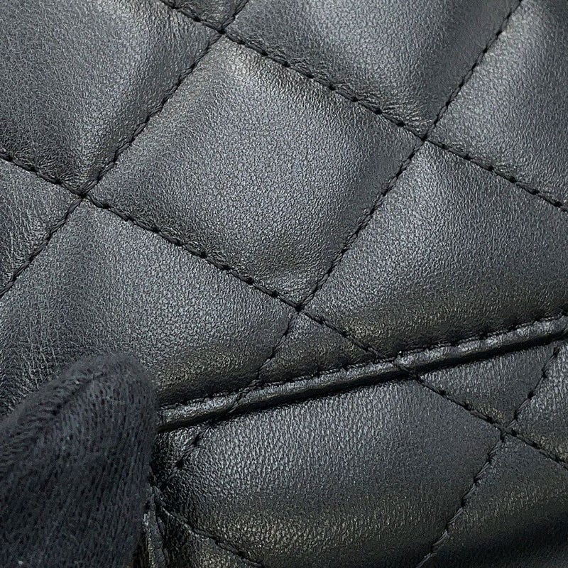 シャネル チェーンショルダーバッグ マトラッセ ココマーク ヴァニティバッグ ラムスキン AP2199 CHANEL 黒 バニティ