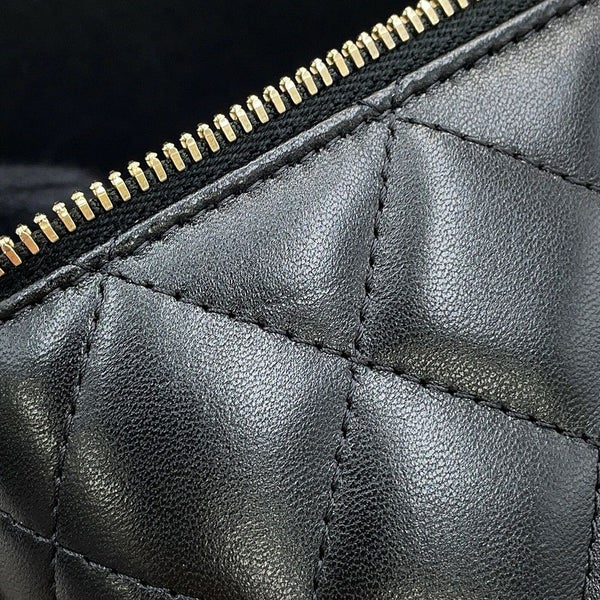 シャネル チェーンショルダーバッグ マトラッセ ココマーク ヴァニティバッグ ラムスキン AP2199 CHANEL 黒 バニティ
