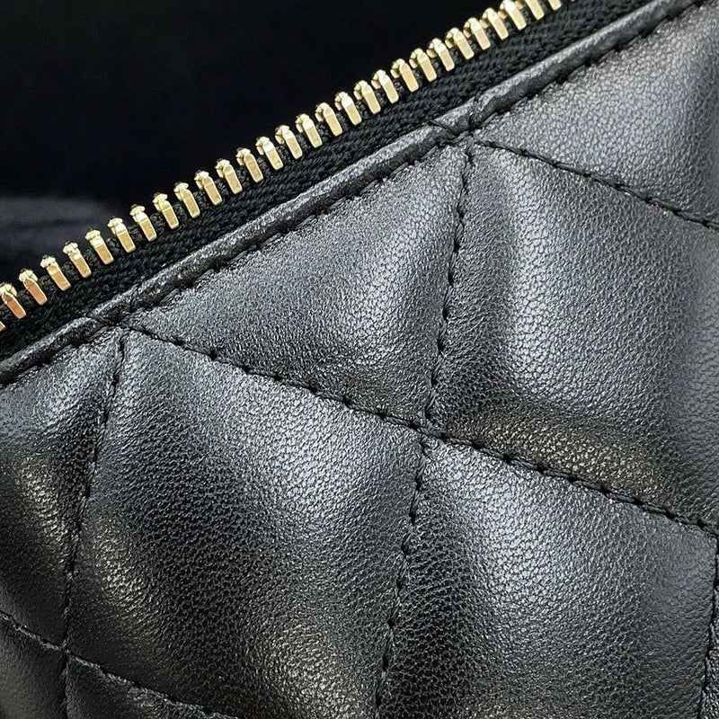 シャネル チェーンショルダーバッグ マトラッセ ココマーク ヴァニティバッグ ラムスキン AP2199 CHANEL 黒 バニティ