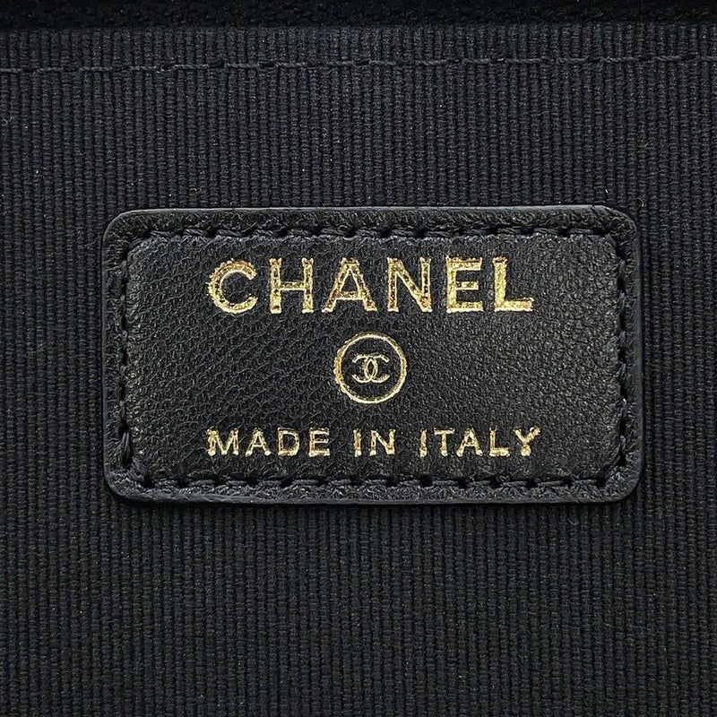 シャネル チェーンショルダーバッグ マトラッセ ココマーク ヴァニティバッグ ラムスキン AP2199 CHANEL 黒 バニティ