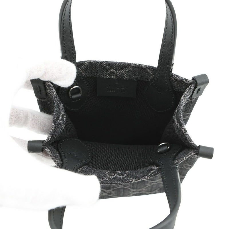 グッチ ハンドバッグ GGデニム ミニトート 773730 GUCCI 2WAY 黒