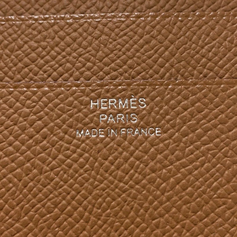 エルメス 二つ折り財布 Hパッサン コンパクト ゴールド/シルバー金具 エプソン W刻印